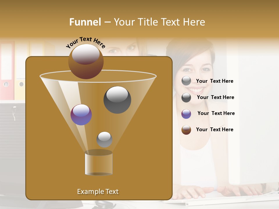 Businesswoman Telephone Receiver Person PowerPoint Template