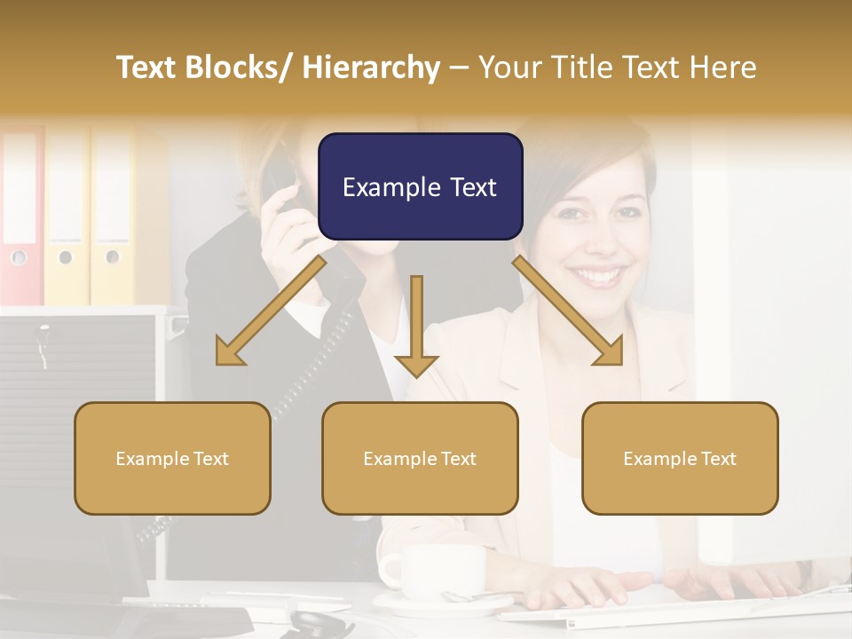 Businesswoman Telephone Receiver Person PowerPoint Template