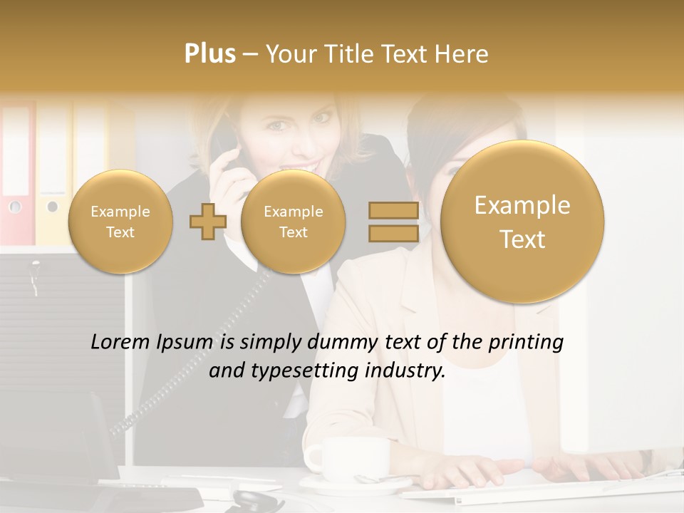 Businesswoman Telephone Receiver Person PowerPoint Template