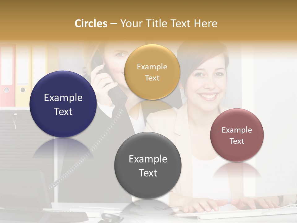 Businesswoman Telephone Receiver Person PowerPoint Template