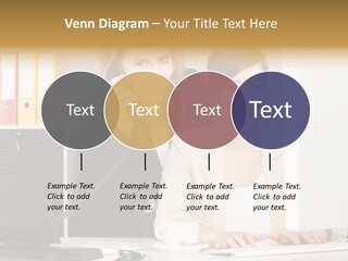 Businesswoman Telephone Receiver Person PowerPoint Template
