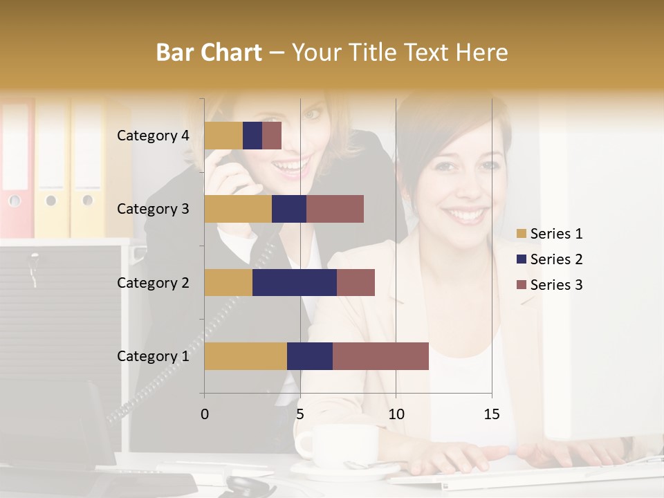 Businesswoman Telephone Receiver Person PowerPoint Template