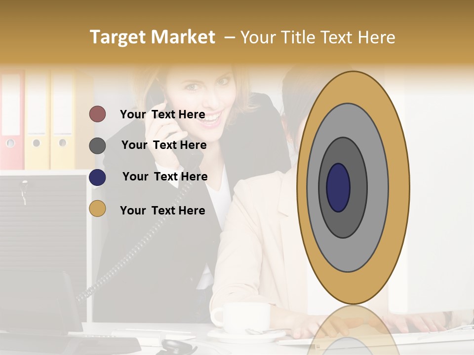 Businesswoman Telephone Receiver Person PowerPoint Template