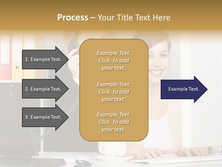 Businesswoman Telephone Receiver Person PowerPoint Template