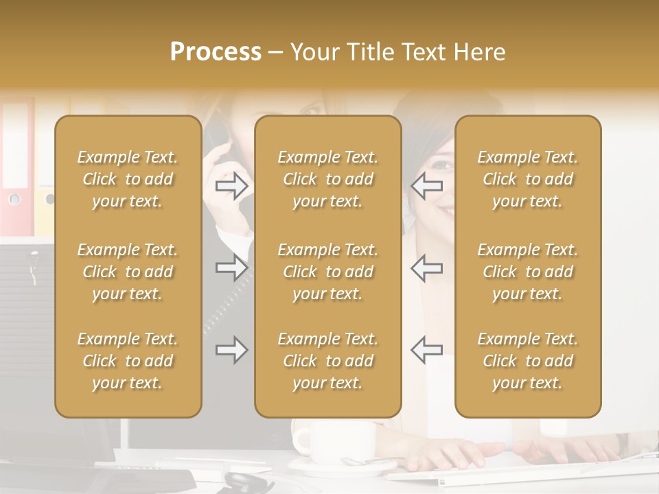 Businesswoman Telephone Receiver Person PowerPoint Template