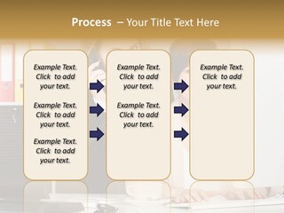Businesswoman Telephone Receiver Person PowerPoint Template