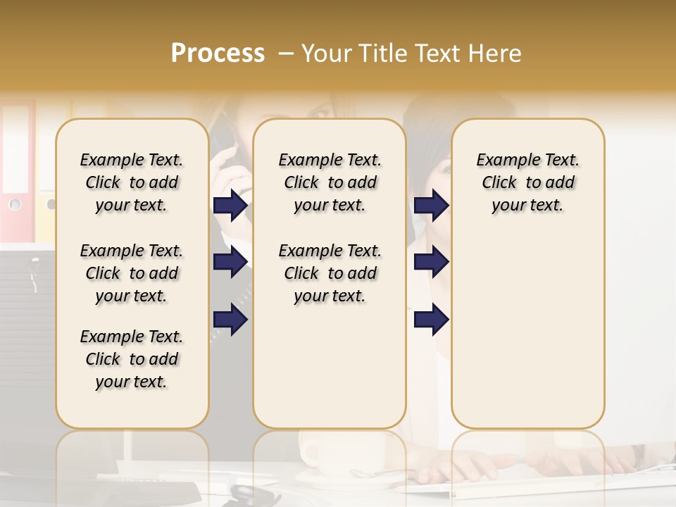 Businesswoman Telephone Receiver Person PowerPoint Template