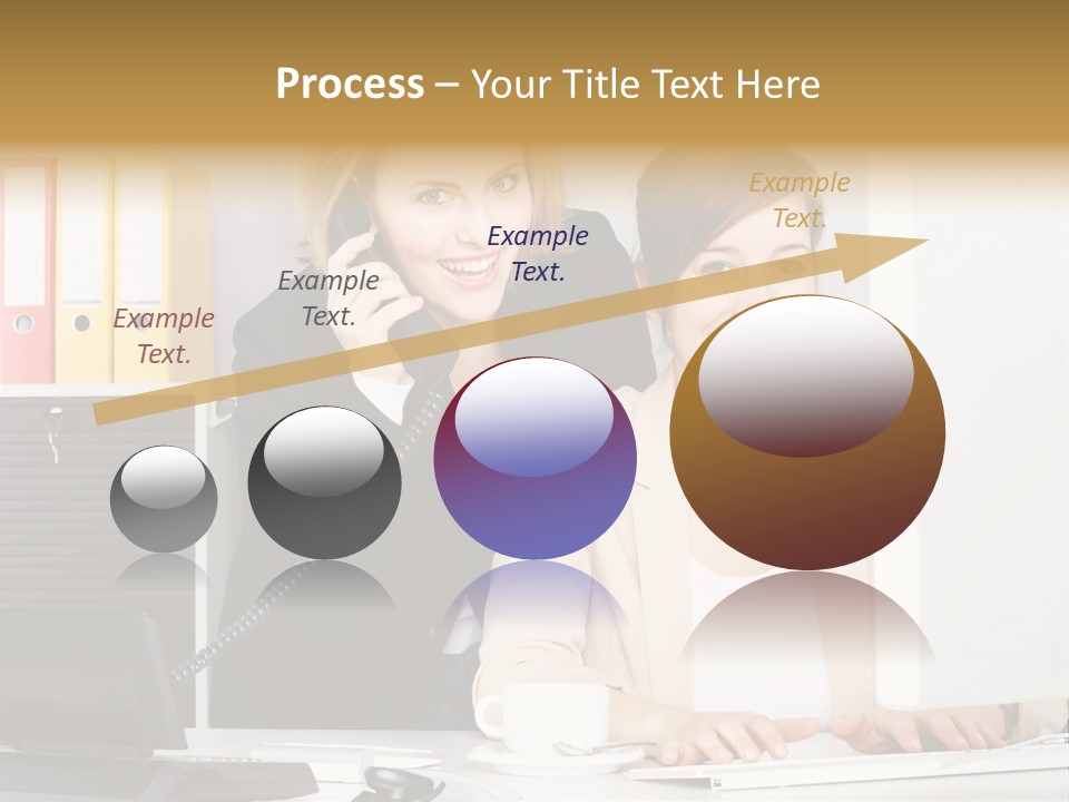 Businesswoman Telephone Receiver Person PowerPoint Template
