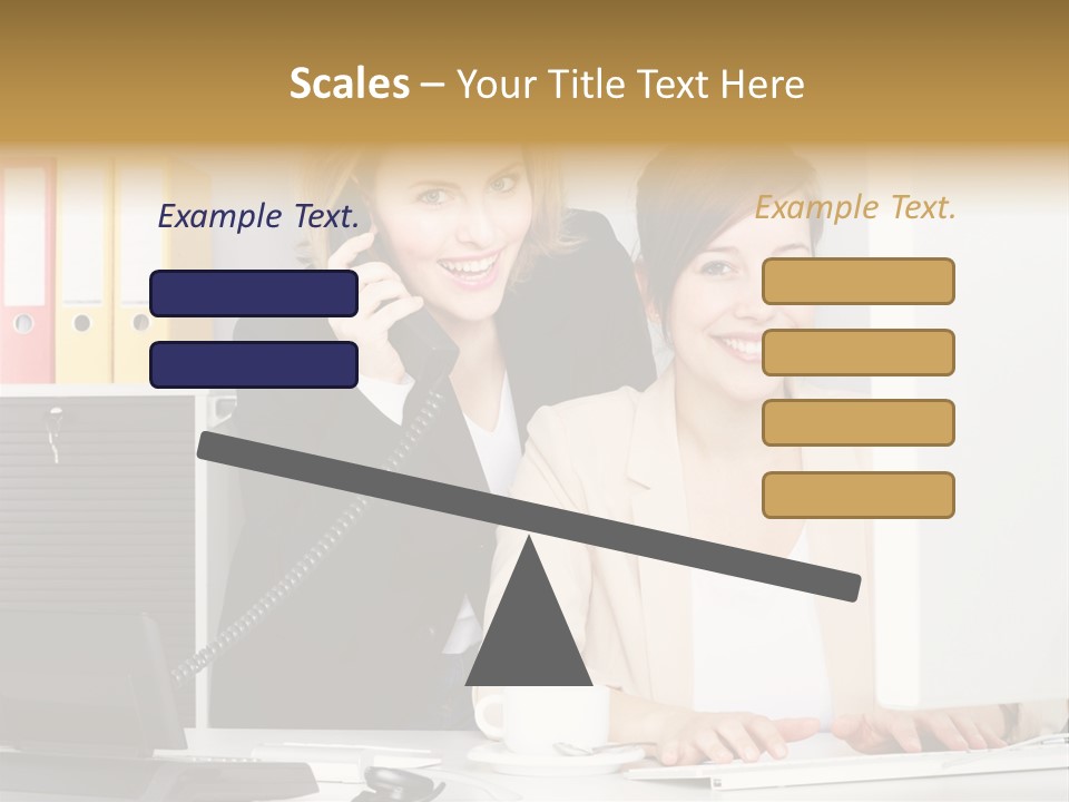 Businesswoman Telephone Receiver Person PowerPoint Template