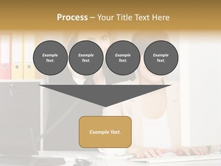 Businesswoman Telephone Receiver Person PowerPoint Template