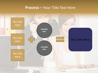 Businesswoman Telephone Receiver Person PowerPoint Template