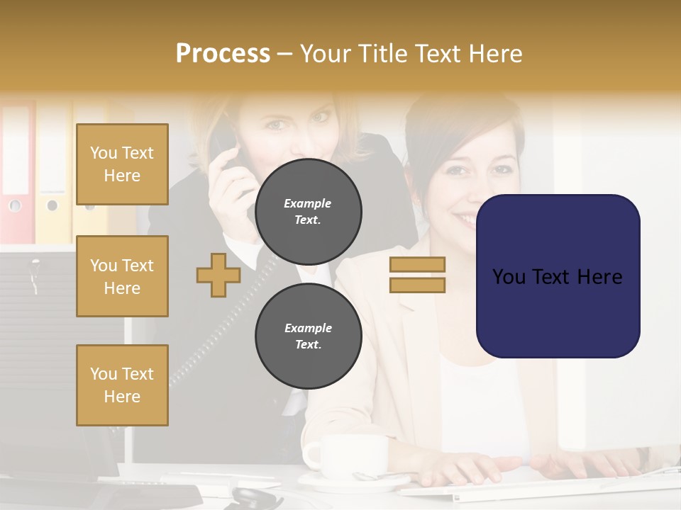 Businesswoman Telephone Receiver Person PowerPoint Template