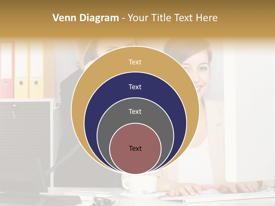 Businesswoman Telephone Receiver Person PowerPoint Template
