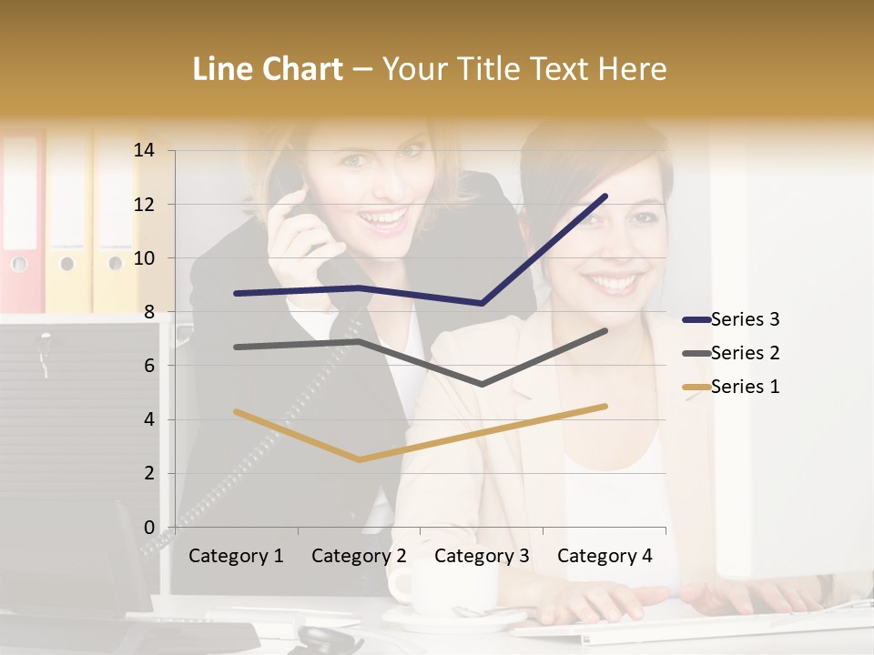 Businesswoman Telephone Receiver Person PowerPoint Template