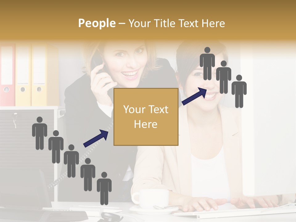 Businesswoman Telephone Receiver Person PowerPoint Template