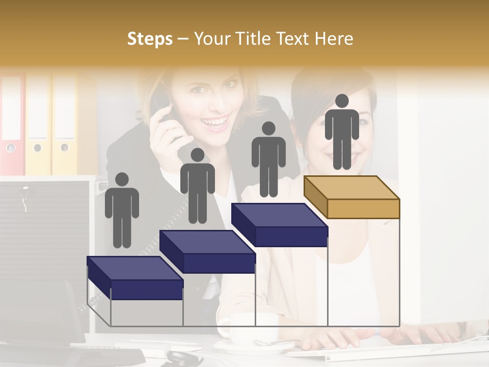Businesswoman Telephone Receiver Person PowerPoint Template