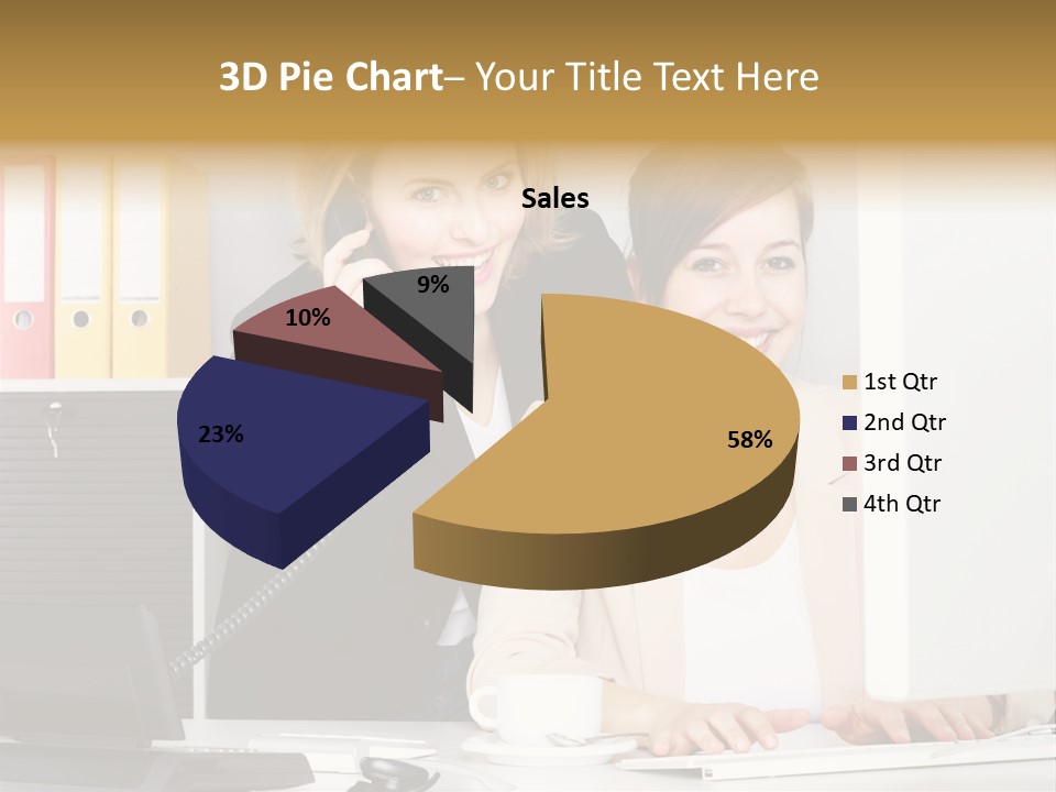 Businesswoman Telephone Receiver Person PowerPoint Template