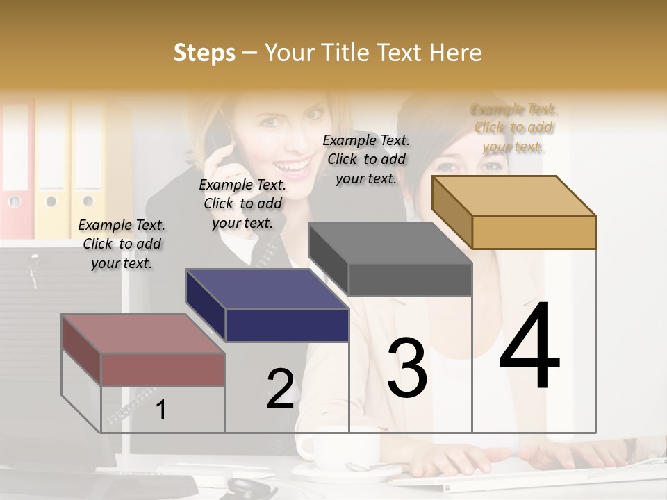 Businesswoman Telephone Receiver Person PowerPoint Template