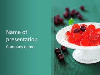 Freshness Red Confectionery PowerPoint Template