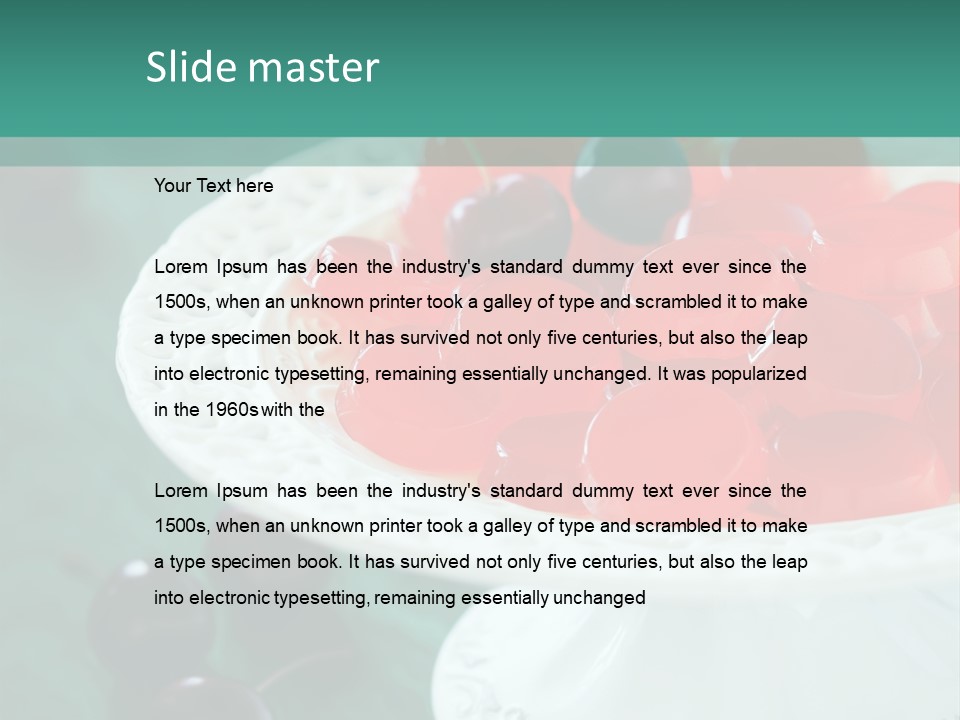 Freshness Red Confectionery PowerPoint Template