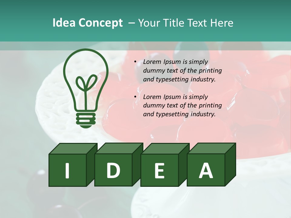 Freshness Red Confectionery PowerPoint Template