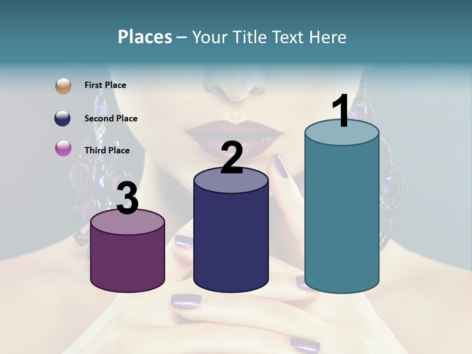 Lipstick Nail Girl PowerPoint Template