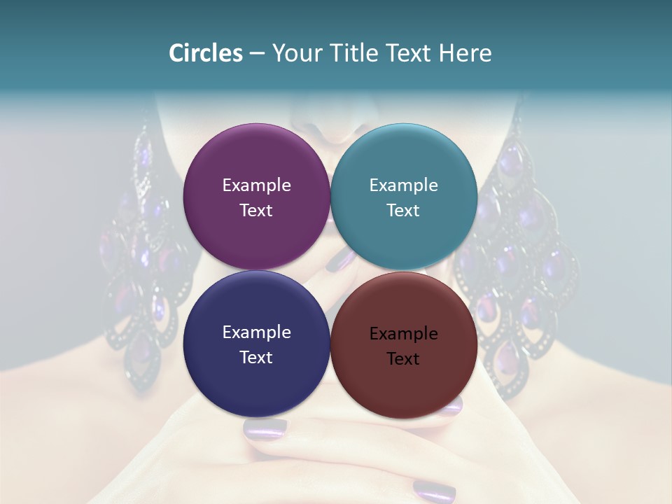 Lipstick Nail Girl PowerPoint Template