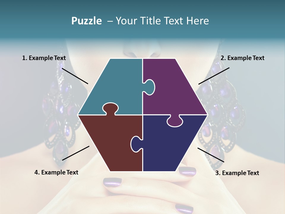 Lipstick Nail Girl PowerPoint Template