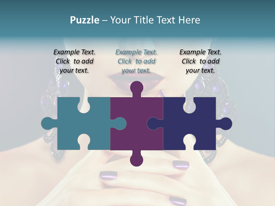 Lipstick Nail Girl PowerPoint Template