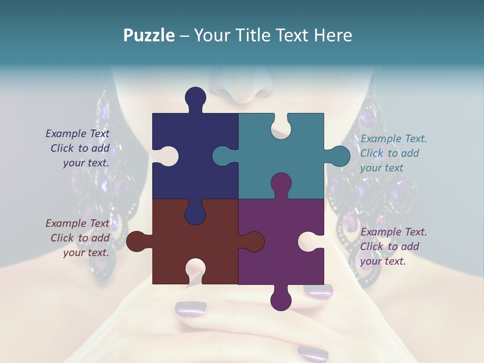 Lipstick Nail Girl PowerPoint Template