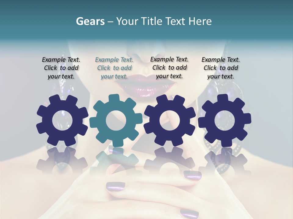 Lipstick Nail Girl PowerPoint Template