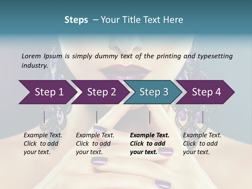 Lipstick Nail Girl PowerPoint Template