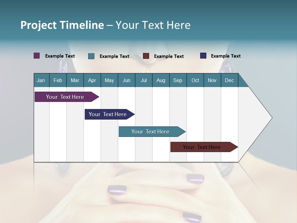 Lipstick Nail Girl PowerPoint Template