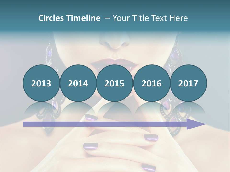 Lipstick Nail Girl PowerPoint Template