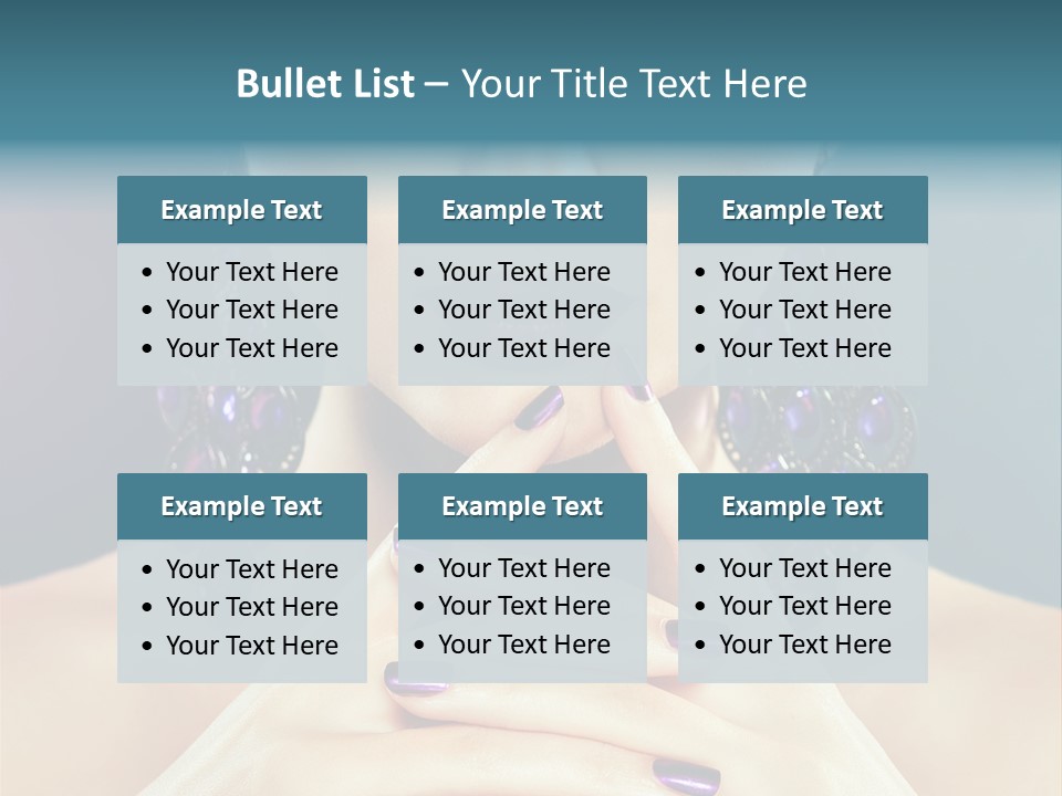 Lipstick Nail Girl PowerPoint Template