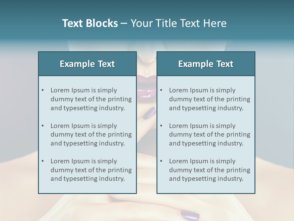 Lipstick Nail Girl PowerPoint Template