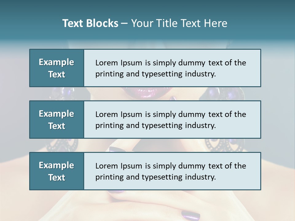 Lipstick Nail Girl PowerPoint Template