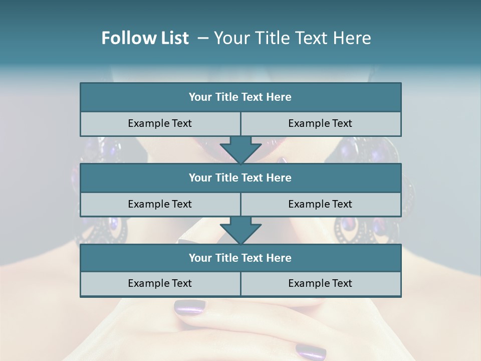 Lipstick Nail Girl PowerPoint Template