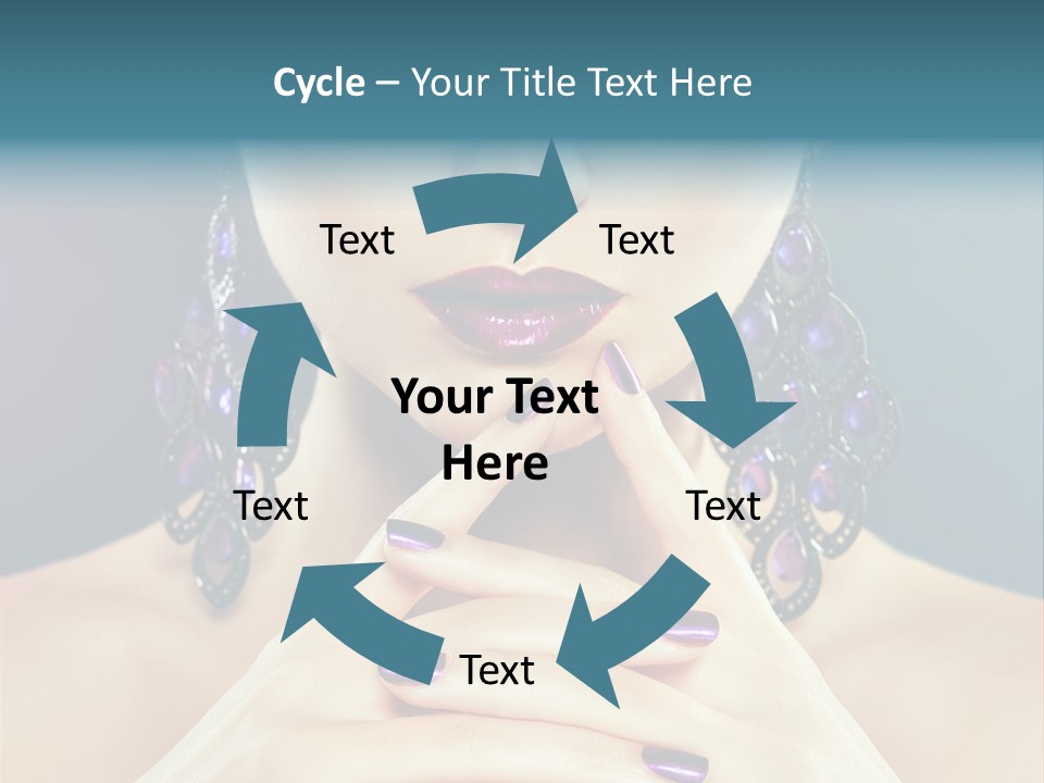 Lipstick Nail Girl PowerPoint Template