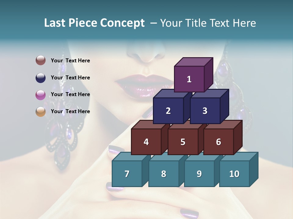 Lipstick Nail Girl PowerPoint Template