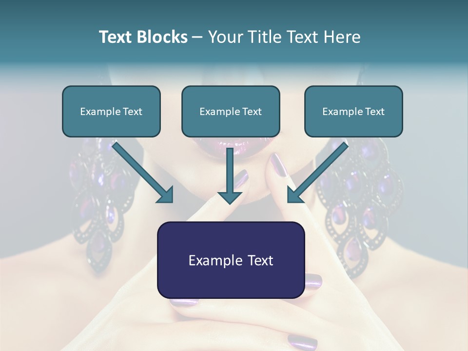 Lipstick Nail Girl PowerPoint Template