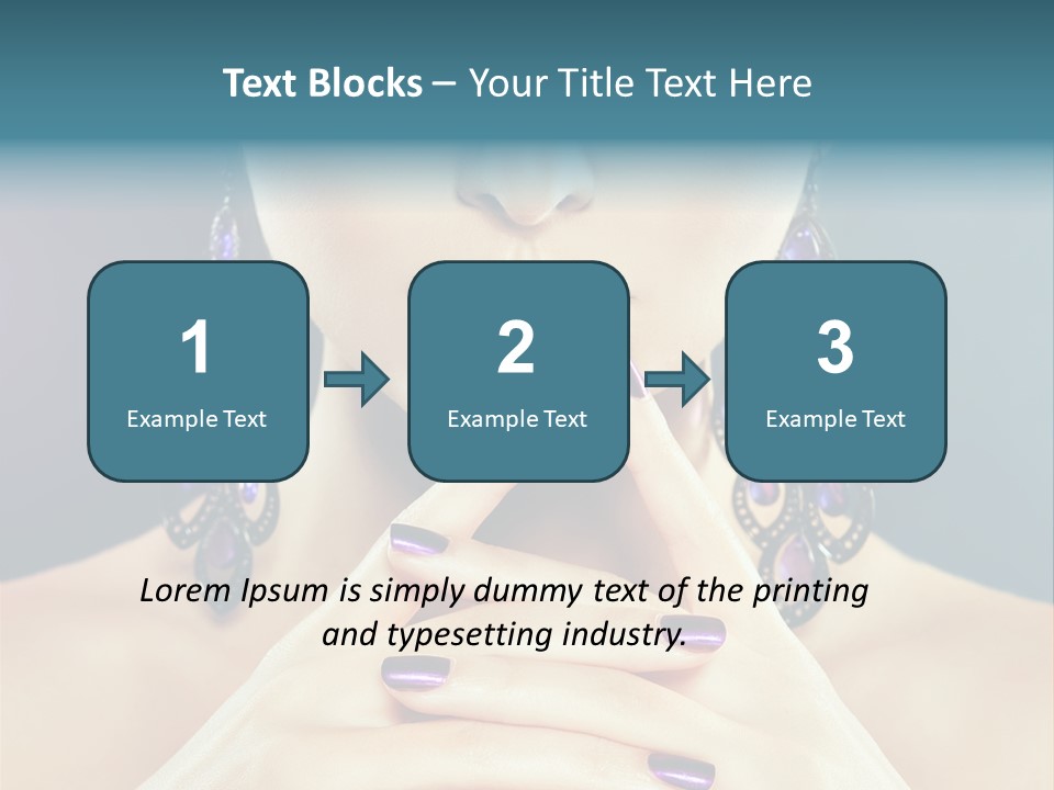 Lipstick Nail Girl PowerPoint Template