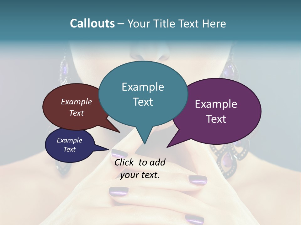 Lipstick Nail Girl PowerPoint Template