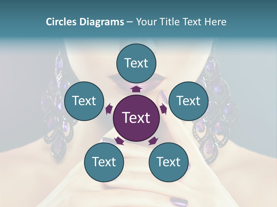 Lipstick Nail Girl PowerPoint Template