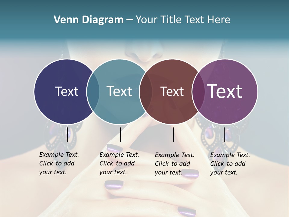 Lipstick Nail Girl PowerPoint Template