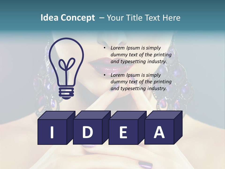 Lipstick Nail Girl PowerPoint Template