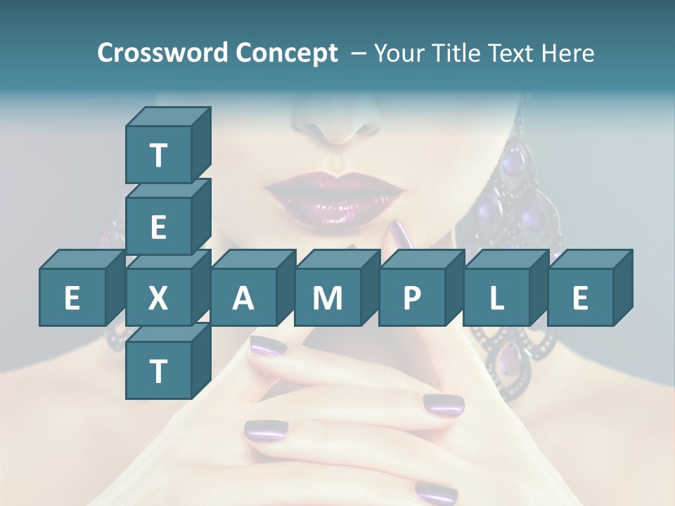 Lipstick Nail Girl PowerPoint Template