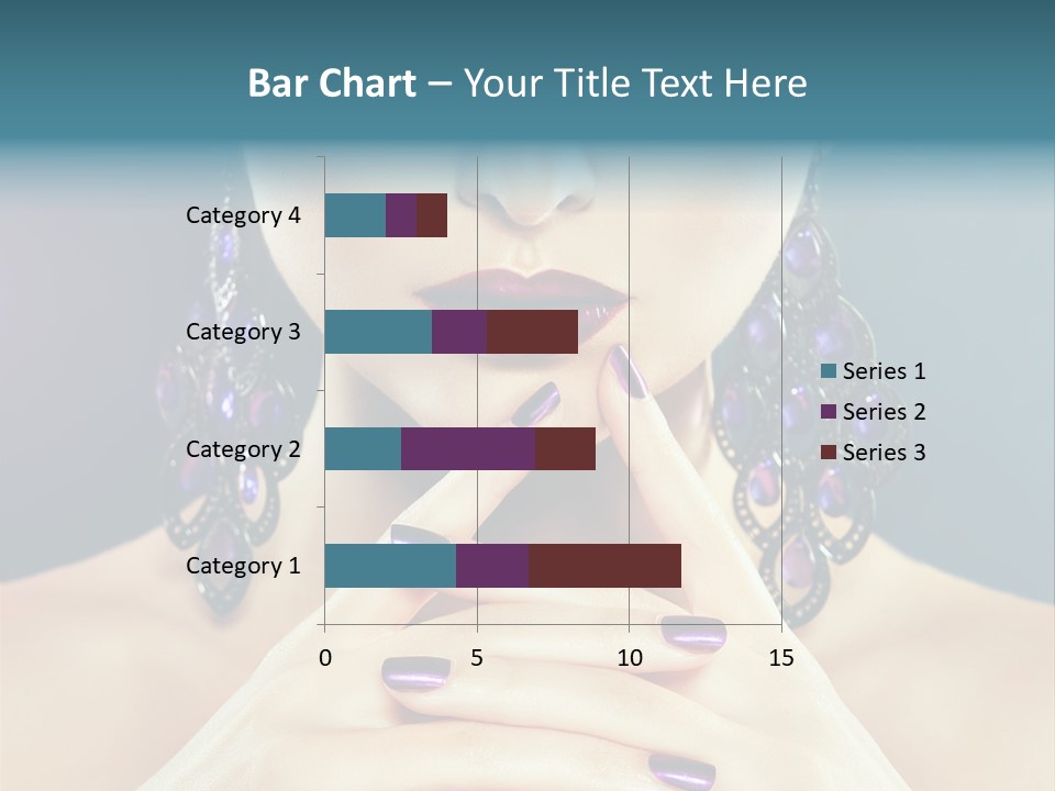 Lipstick Nail Girl PowerPoint Template