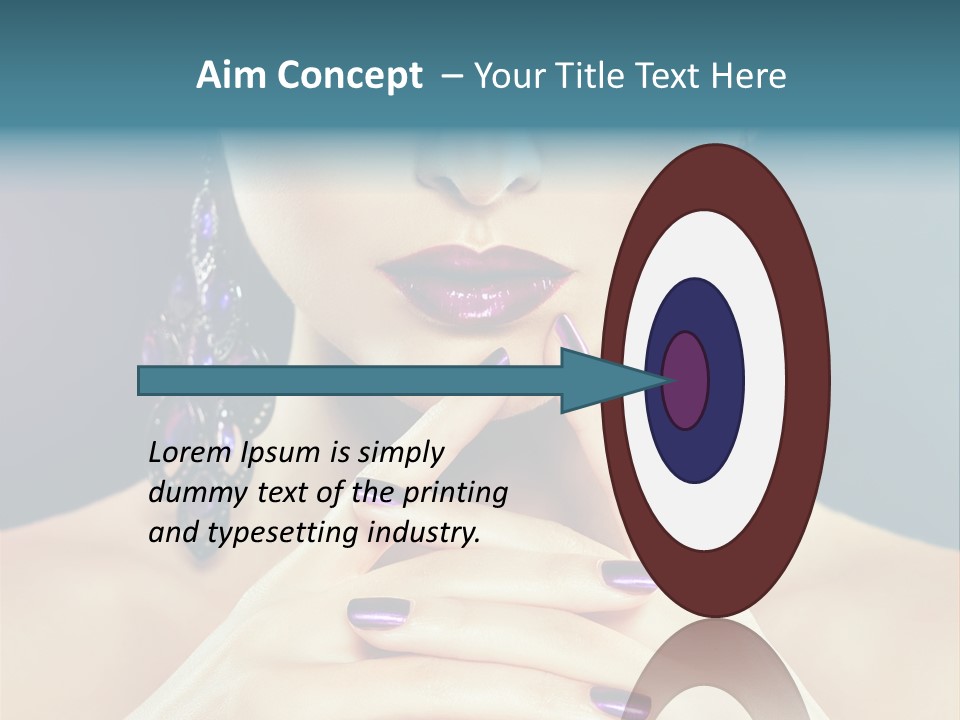 Lipstick Nail Girl PowerPoint Template