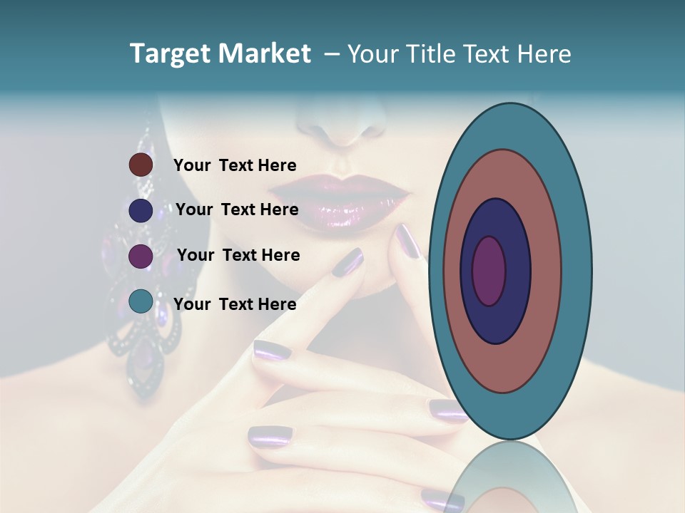 Lipstick Nail Girl PowerPoint Template